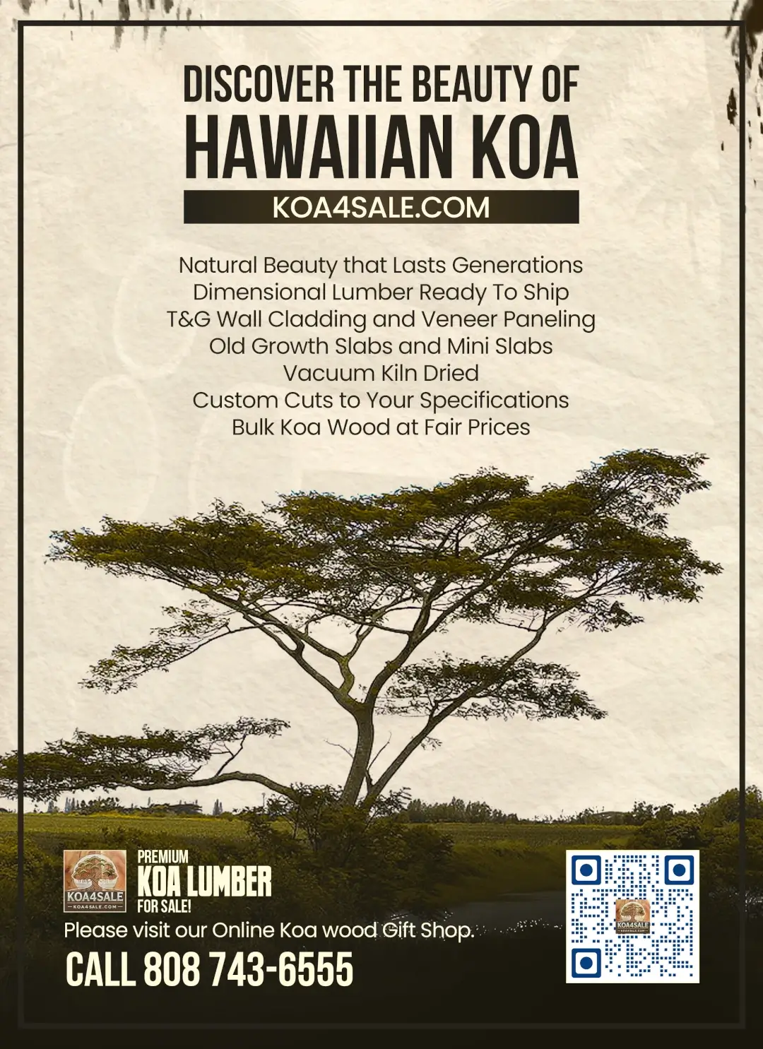 Koa4Sale Sales Flyer (Back)